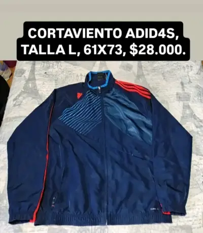 Cortaviento azul Adidas predator talla L - miniatura 1