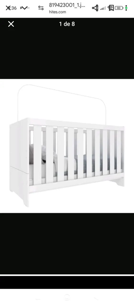 Cuna blanca de madera MobiliFrank 3 Pos