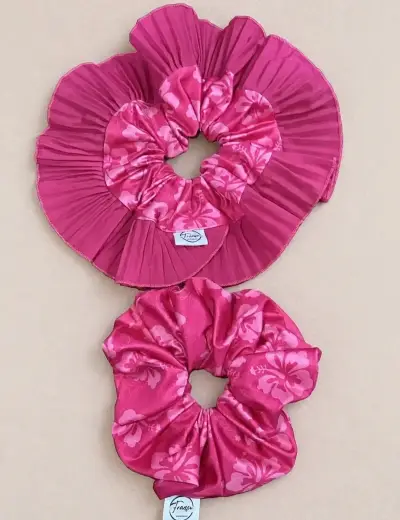 Pack de scrunchies estampados y con plisados - miniatura 2