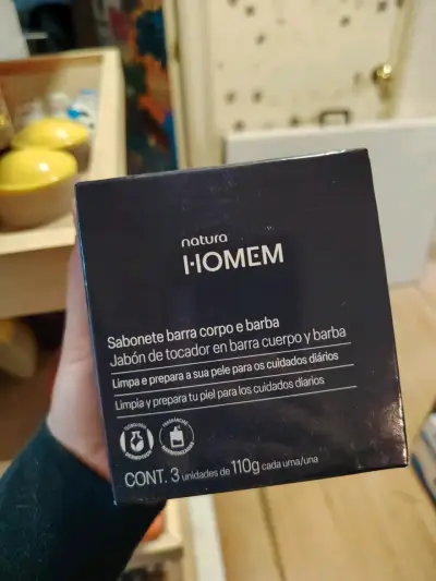 Jabón en Barra Natura Homem para Cuerpo y Barba - miniatura 1