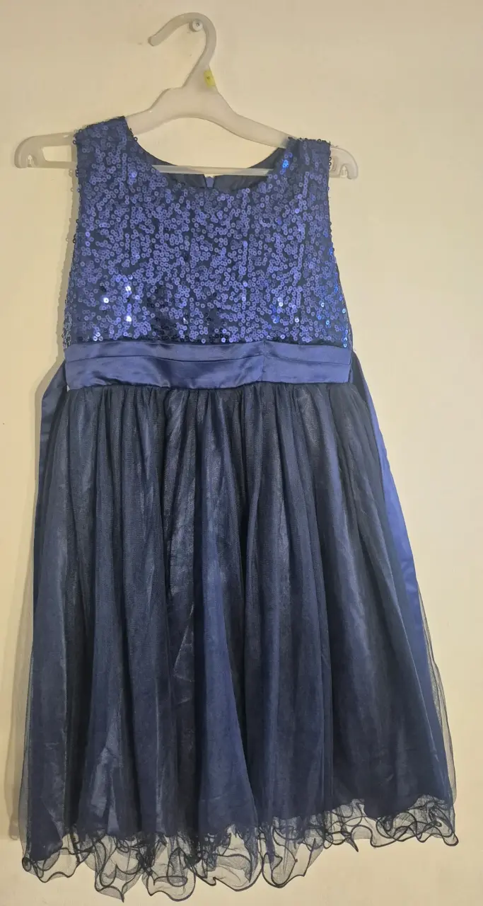Vestido de fiesta azul con lentejuelas para niña - 2