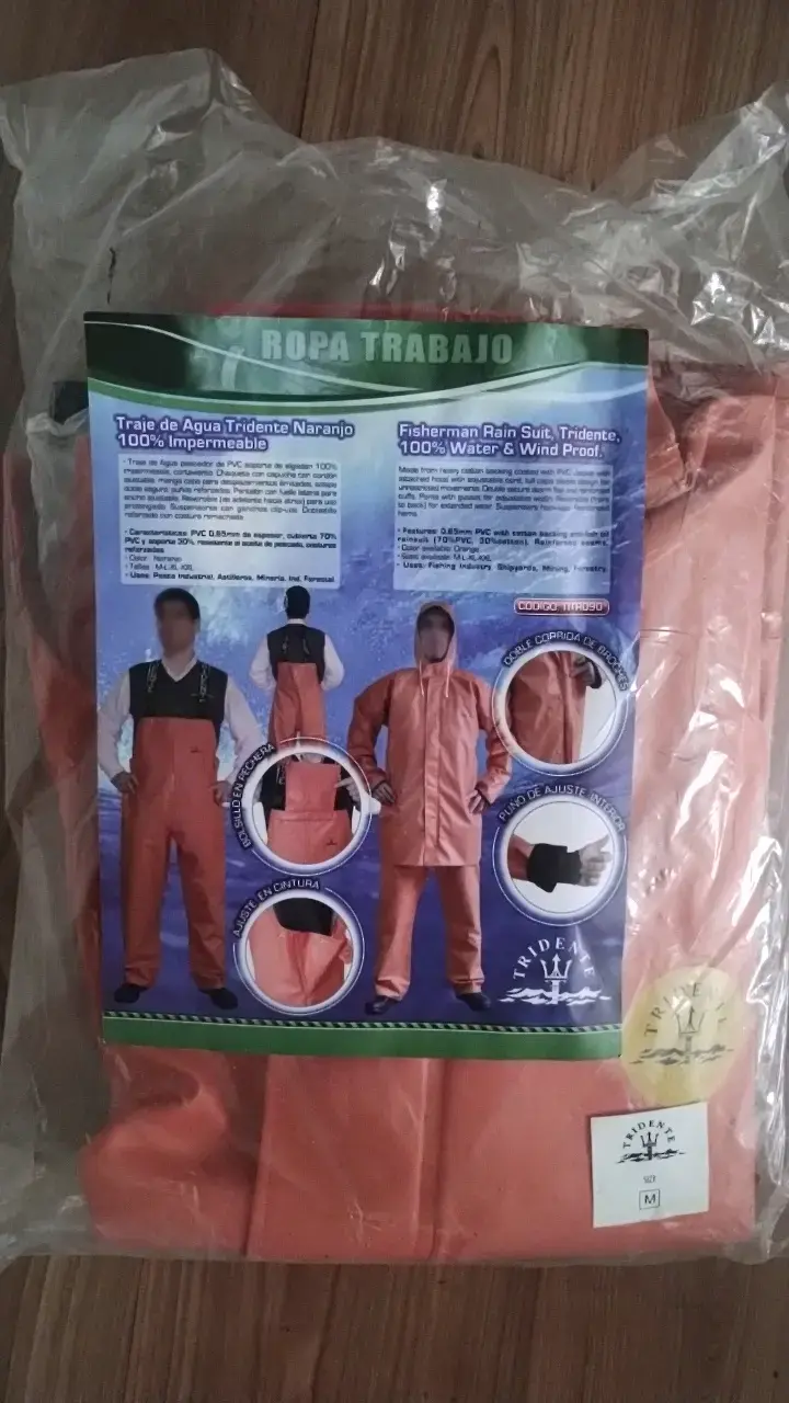 Traje de Agua Impermeable Naranja Trident - 2