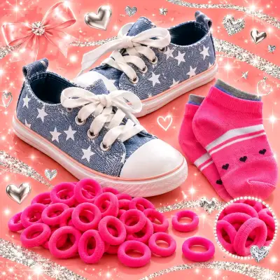 Set de Zapatillas, Calcetines y Coleteros para Niña - miniatura 2