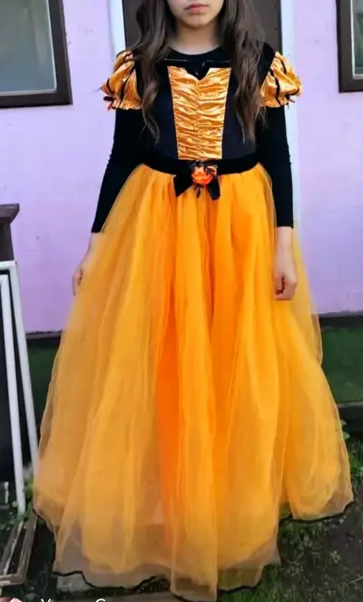 Disfraz de Halloween para niña color naranja y negro - miniatura 1