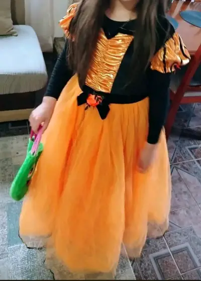 Disfraz de Halloween para niña color naranja y negro - miniatura 5