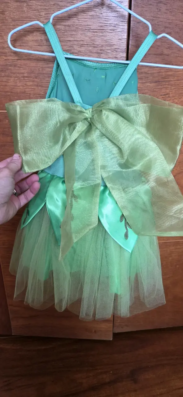 Disfraz de hada verde para niña con alas 3-4 años - 2