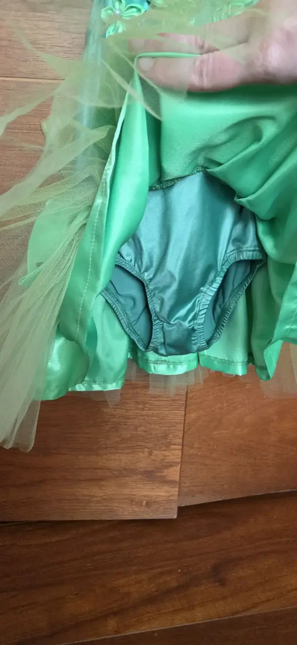Disfraz de hada verde para niña con alas 3-4 años - 3
