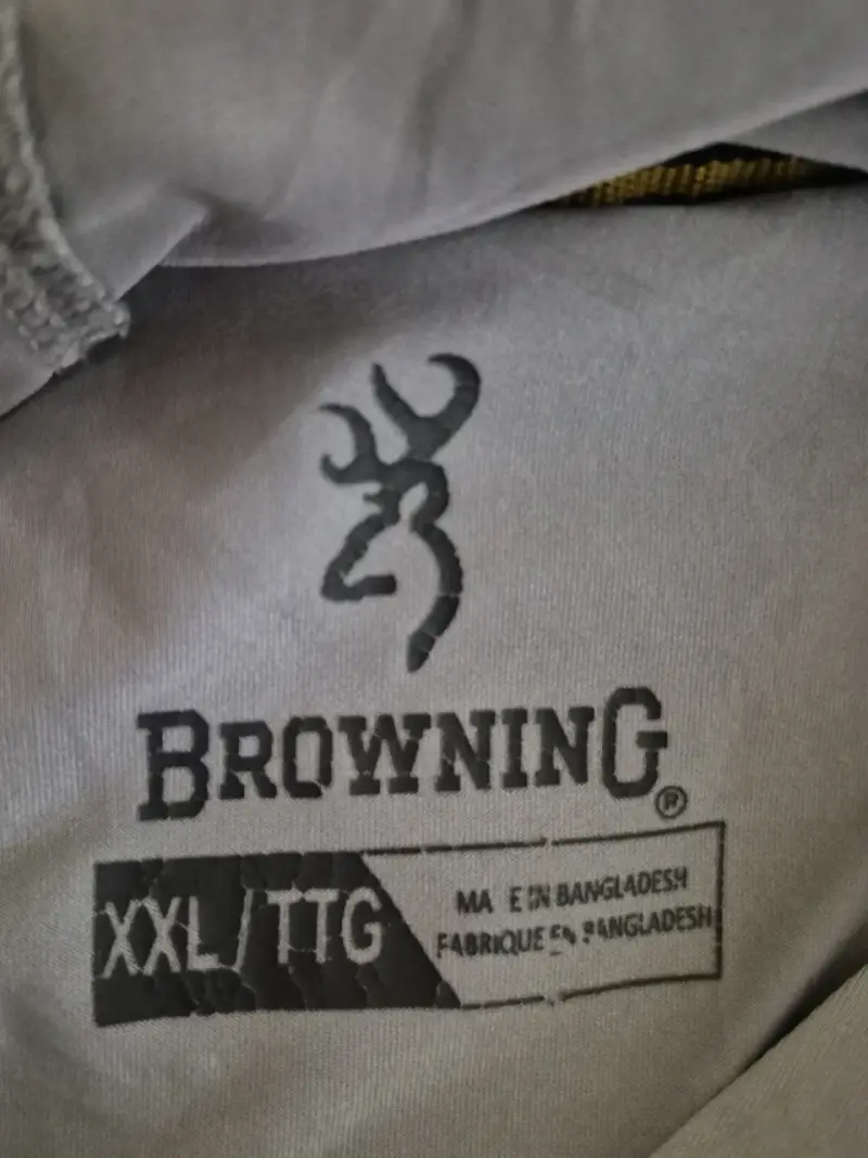 Polera manga larga gris Browning con capucha - 3