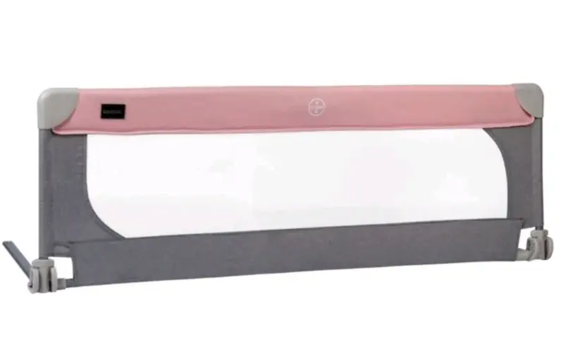 Baranda de seguridad para cama niños rosa y gris - 4