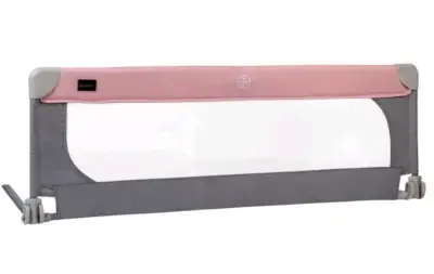 Baranda de seguridad para cama niños rosa y gris - miniatura 4