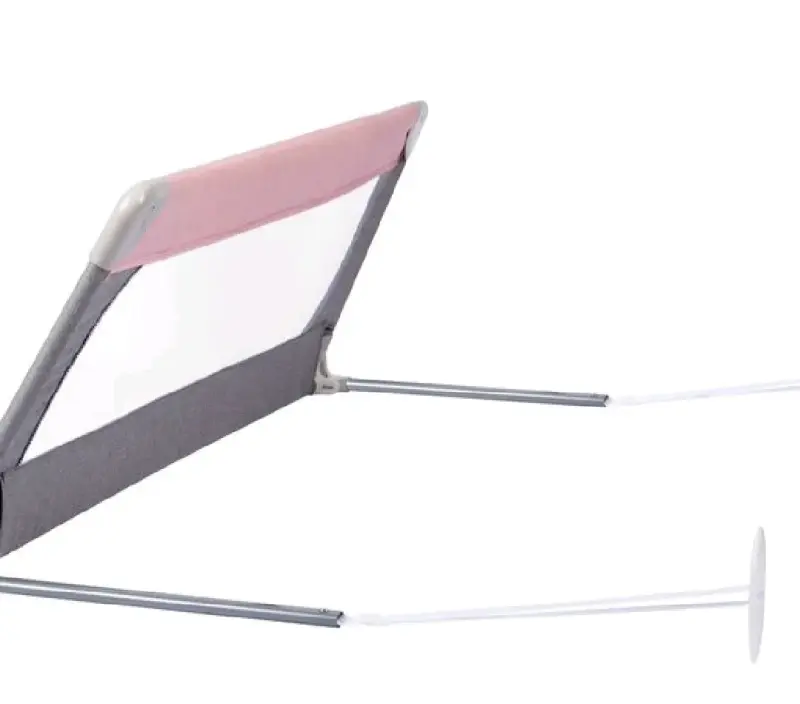 Baranda de seguridad para cama niños rosa y gris - 6