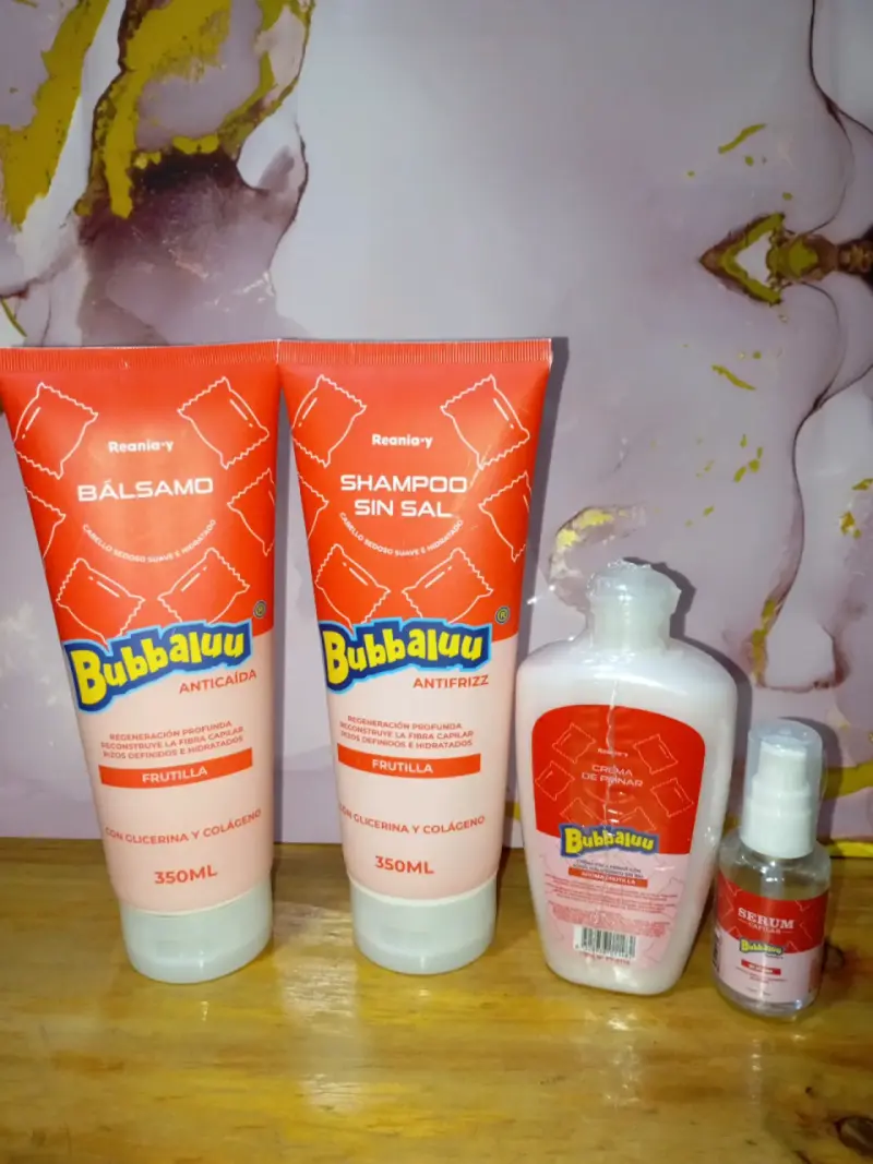 Set de Cuidado Capilar Bubbaluu Frutilla