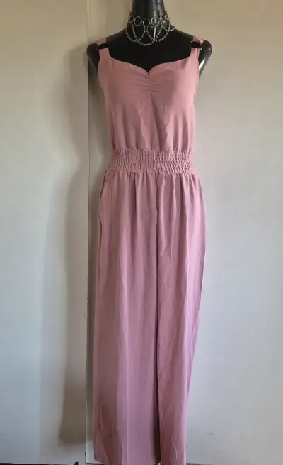 Enterito rosa sin mangas para mujer - miniatura 1
