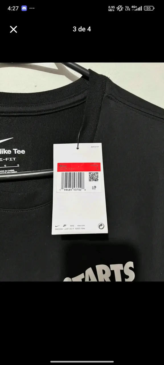Polera Nike Dri-Fit Negra - 4
