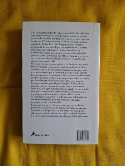 Libro 'La Mujer Justa' de Sándor Márai - miniatura 2