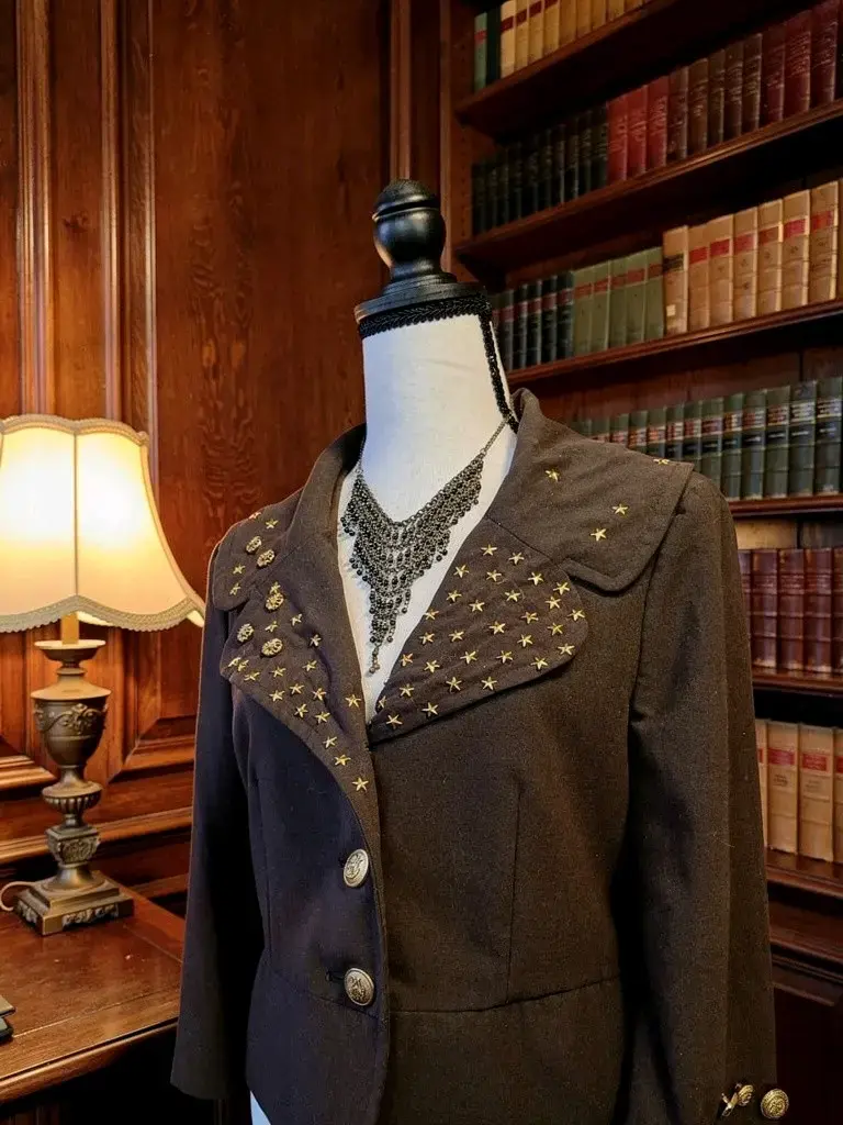 Chaqueta de Mujer Marrón con Estrellas y Tigre