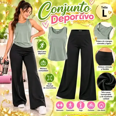 Conjunto deportivo mujer talla L cómodo y flexible - miniatura 1