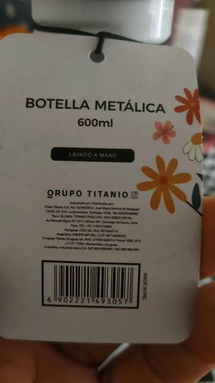 Botella Keep con diseño de perro y flores - 2