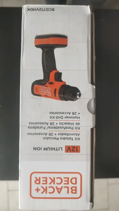 Taladro Percutor Inalámbrico Black+Decker 12V NUEV - miniatura 3