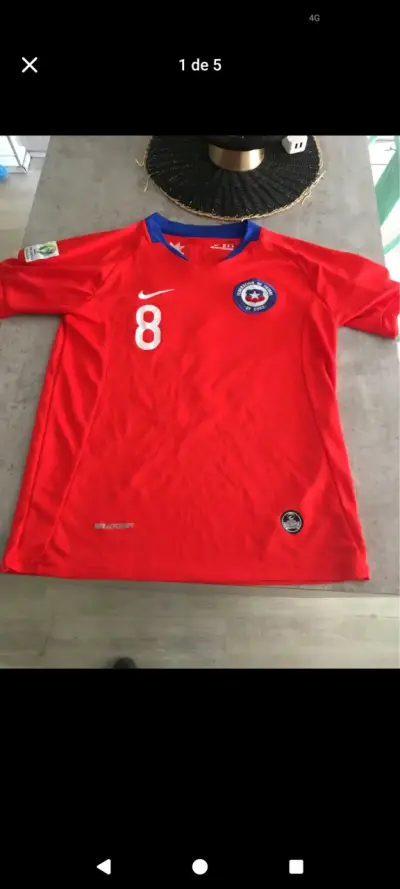Camiseta Roja Selección Chile Nike Vidal #8 - miniatura 1