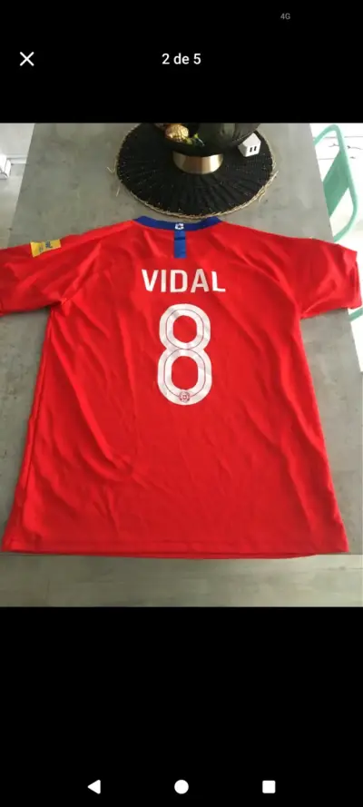 Camiseta Roja Selección Chile Nike Vidal #8 - miniatura 2