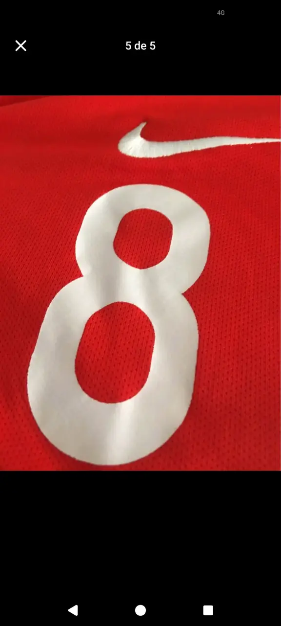 Camiseta Roja Selección Chile Nike Vidal #8 - 4