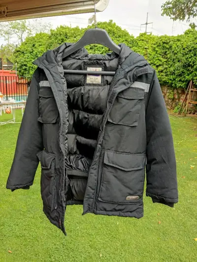 Parka negra para niños Zara Kids - miniatura 6