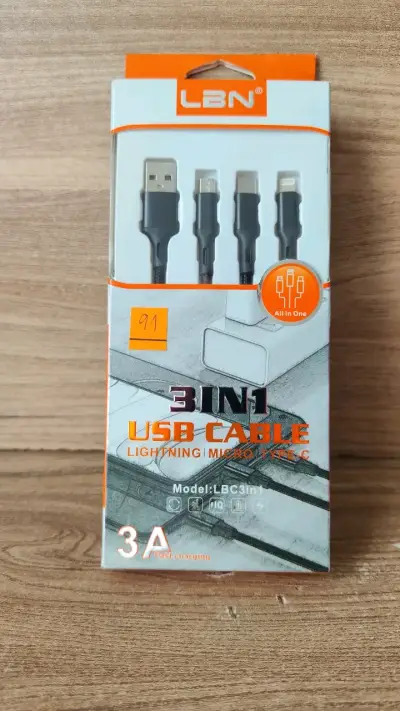 Cable USB 3 en 1 LBN para carga rápida - miniatura 1