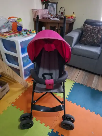 Coche de bebé rosa plegable Bebesit - miniatura 1