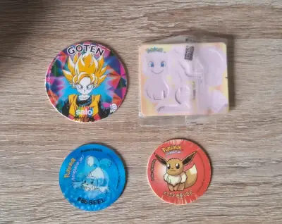 Lote Retro Tazos Pokémon + Dragon Ball Z + Armable - miniatura 1