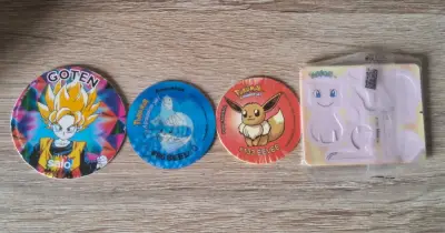 Lote Retro Tazos Pokémon + Dragon Ball Z + Armable - miniatura 3