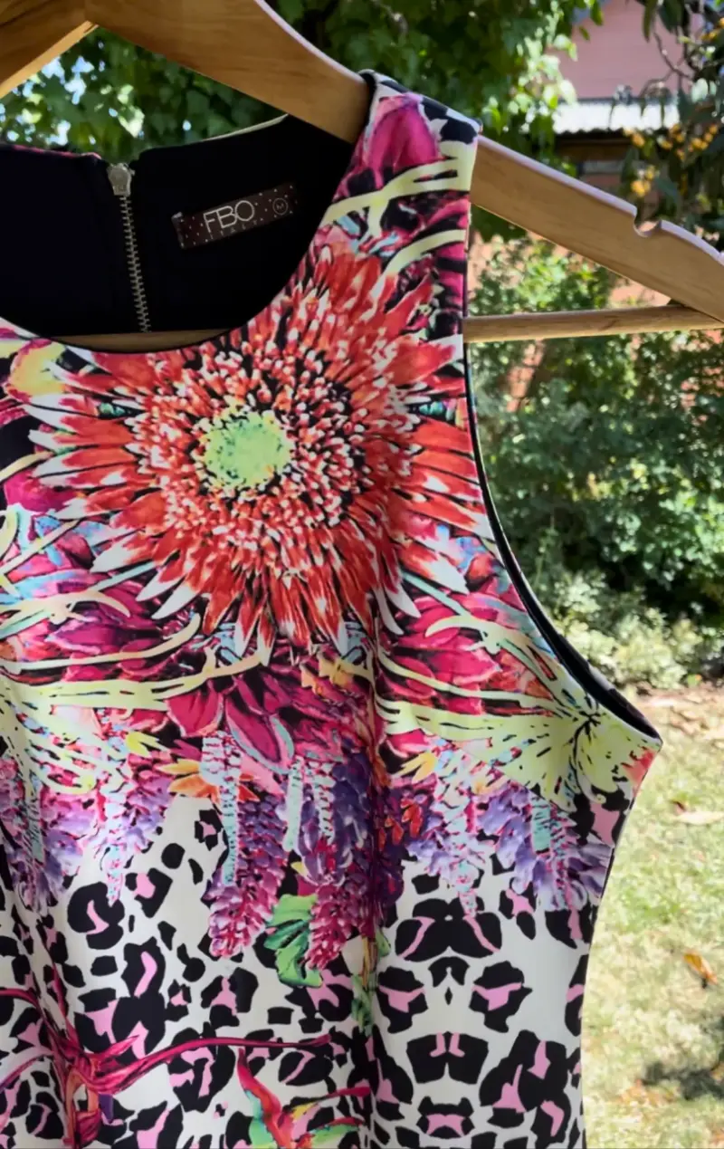 Vestido ajustado floral multicolor FBO Italy - 2