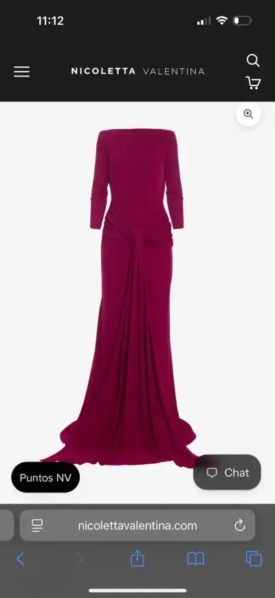 Vestido largo Ladame fucsia Nicoletta Valentina - miniatura 1
