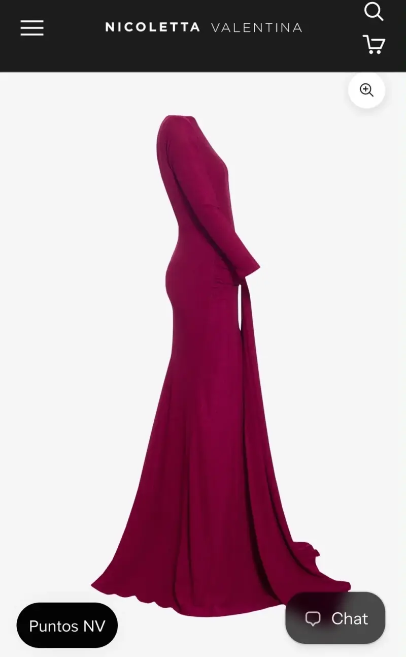 Vestido largo Ladame fucsia Nicoletta Valentina - 3