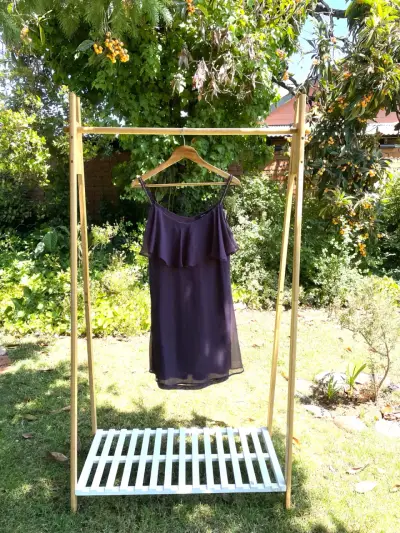 Vestido nuevo morado con tirantes brillantes - miniatura 5