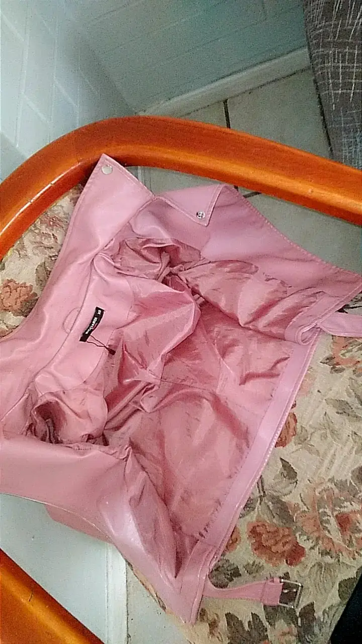 Chaqueta de cuero rosada para mujer - 6