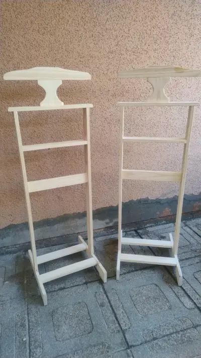 Perchero valet de madera estilo clásico - miniatura 3