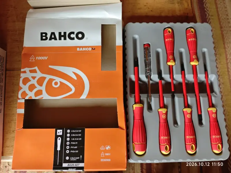 Juego de destornilladores Bahco aislados 1000V