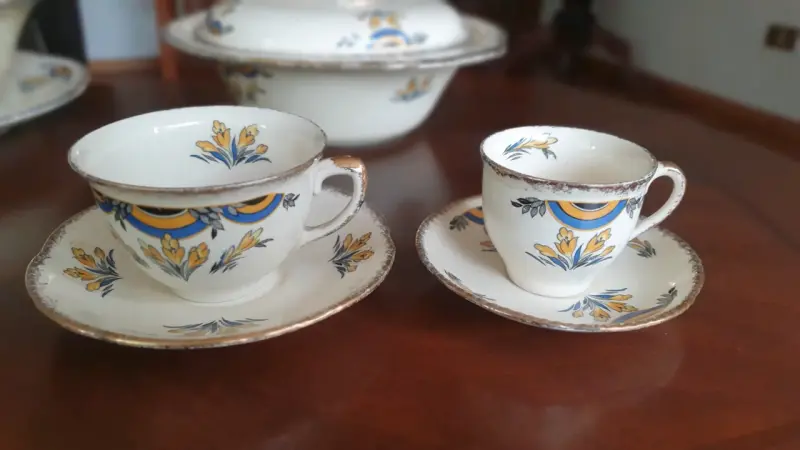 Juego de loza vintage con diseño floral - 1