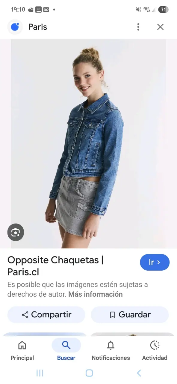 Chaqueta de mezclilla Opposite para mujer