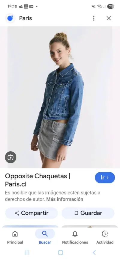 Chaqueta de mezclilla Opposite para mujer - miniatura 1