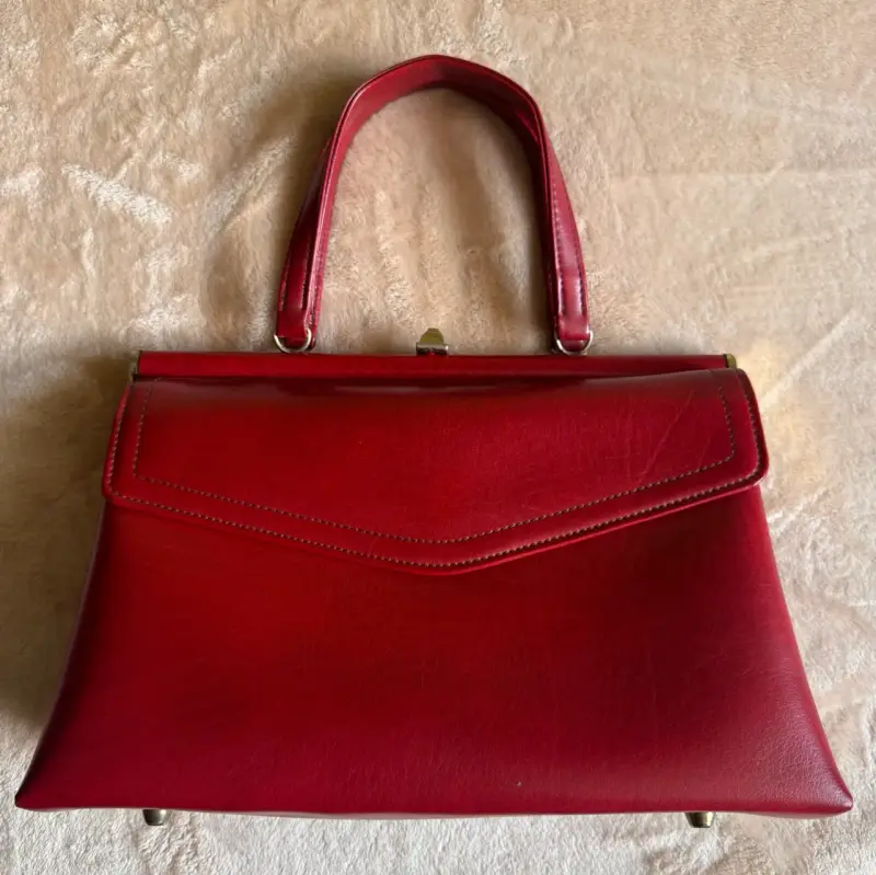 Cartera de mano roja elegante vintage - 1