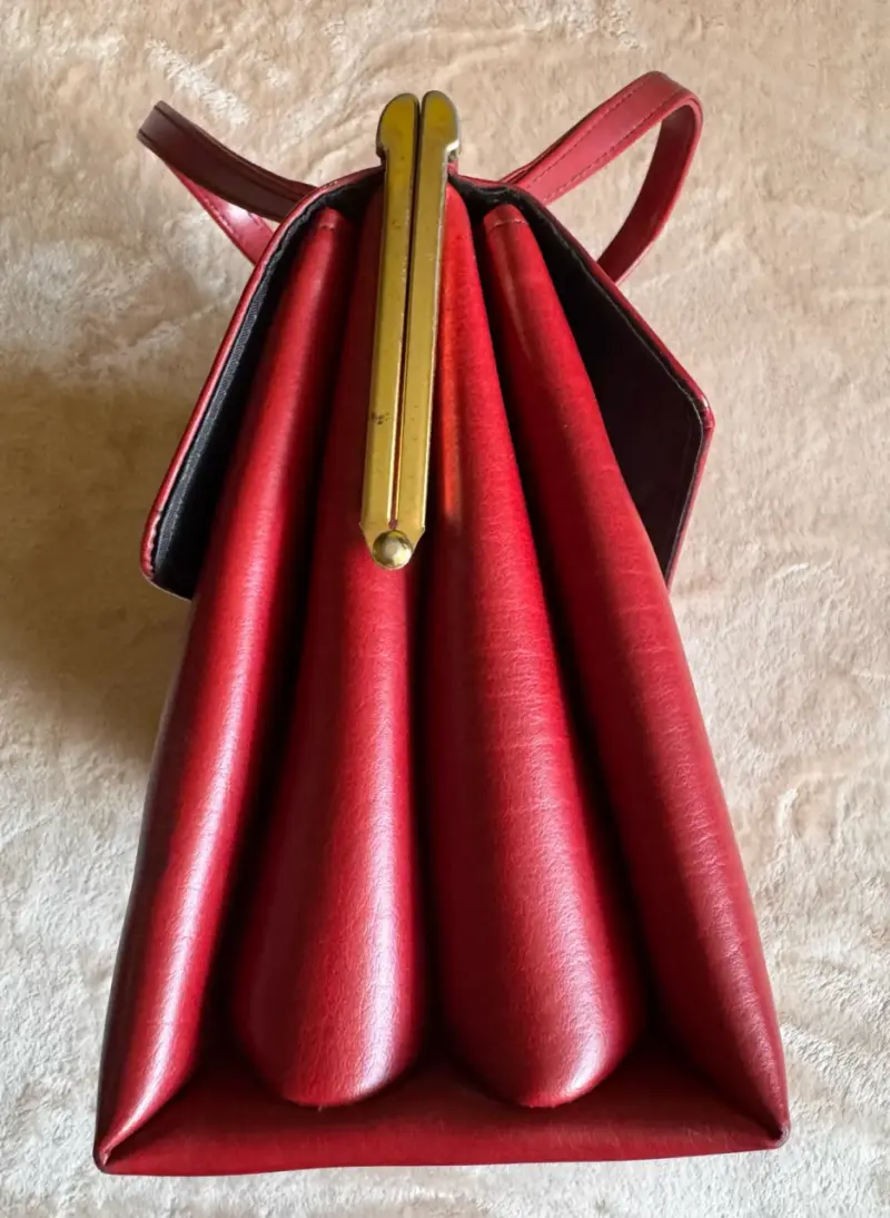 Cartera de mano roja elegante vintage - 3