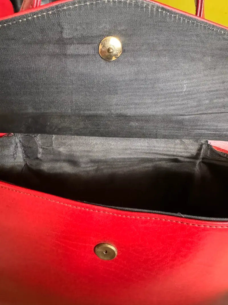 Cartera de mano roja elegante vintage - 4
