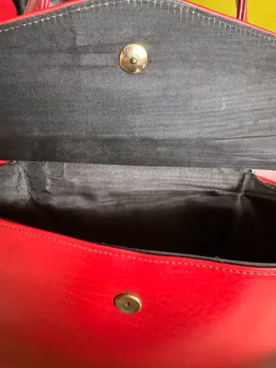 Cartera de mano roja elegante vintage - miniatura 4