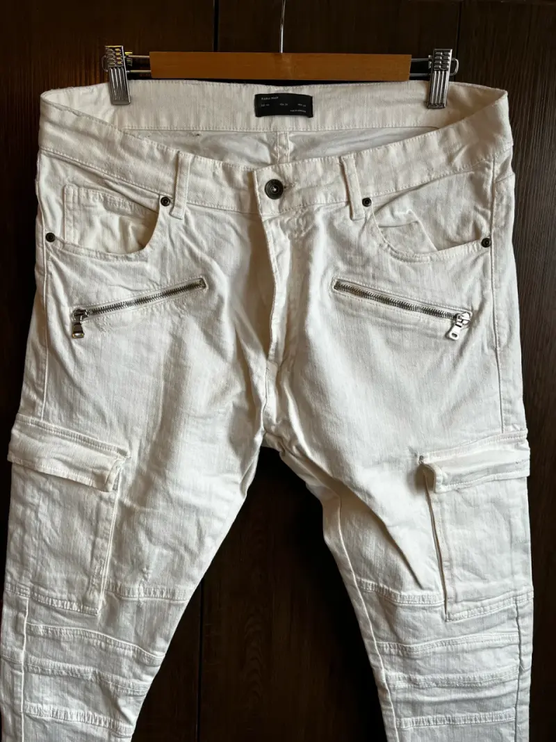 Pantalones cargo blancos Zara Man - 2