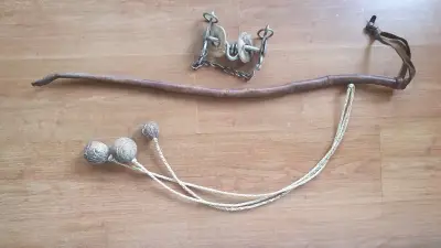 Boleadora, fusta y freno de caballo tradicional - miniatura 1