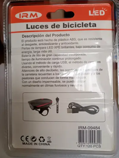 Luces de bicicleta LED recargables IRM - miniatura 2
