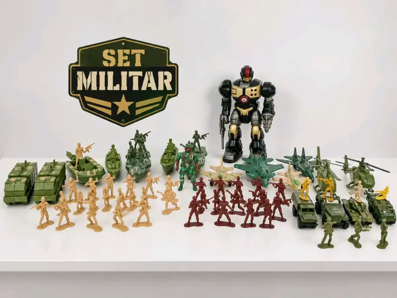 Set de juguetes militares con figuras y vehículos - 1