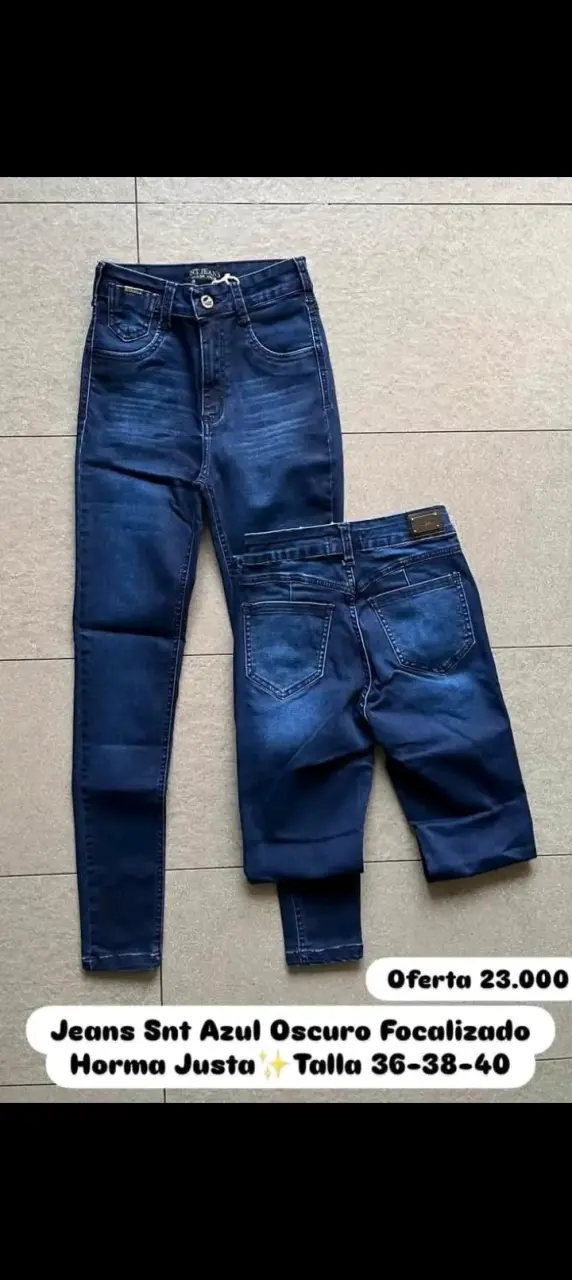 Jeans azul oscuro SNT talla 38